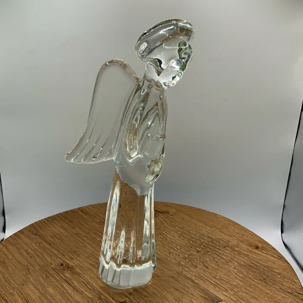 Crystal Glass Vintage Angel 8" Figurine - Picture 2 of 8